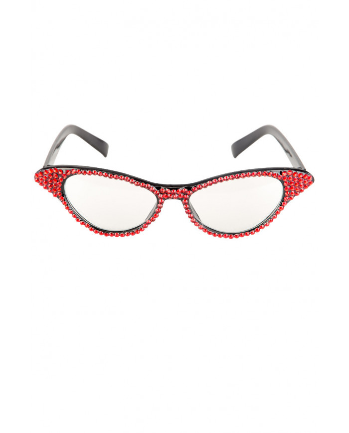 Plastic glasses with transparent lenses and 6 s-style frame