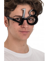 Plastic eyeglasses without lenses with frame that forms the