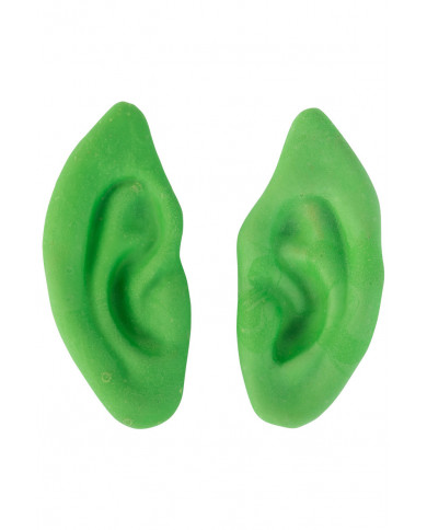 Green ears in soft pvc to play a funny ogre like Shrek.