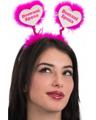 DOMANI SPOSA hearts headband, perfect for hen parties. The