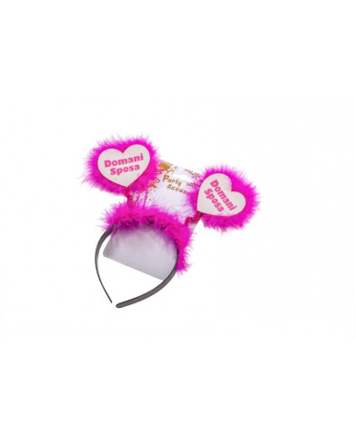 DOMANI SPOSA hearts headband, perfect for hen parties. The