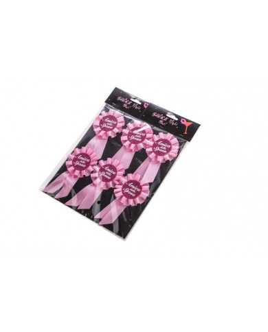 6 coccarde con scritta "AMICA DELLA SPOSA", perfetta per tutte