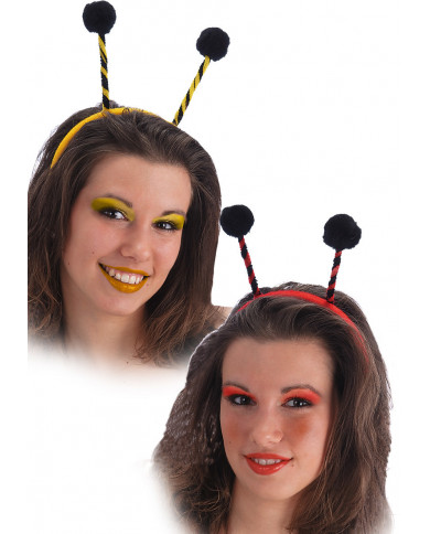 Bee And Ladybug Headband W/Header, 2 Assorted Colors