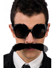Black Glasses With Moustaches On Card