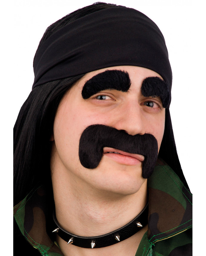 Mexican Black Moustaches And Eyebrows On Card