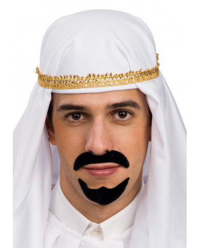 Arabian Black Moustaches And Eyebrows On Card