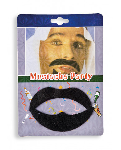 Arabian Black Moustaches And Eyebrows On Card