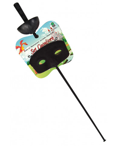 Black Knight Set (Mask And Sword Cm.60) On Card