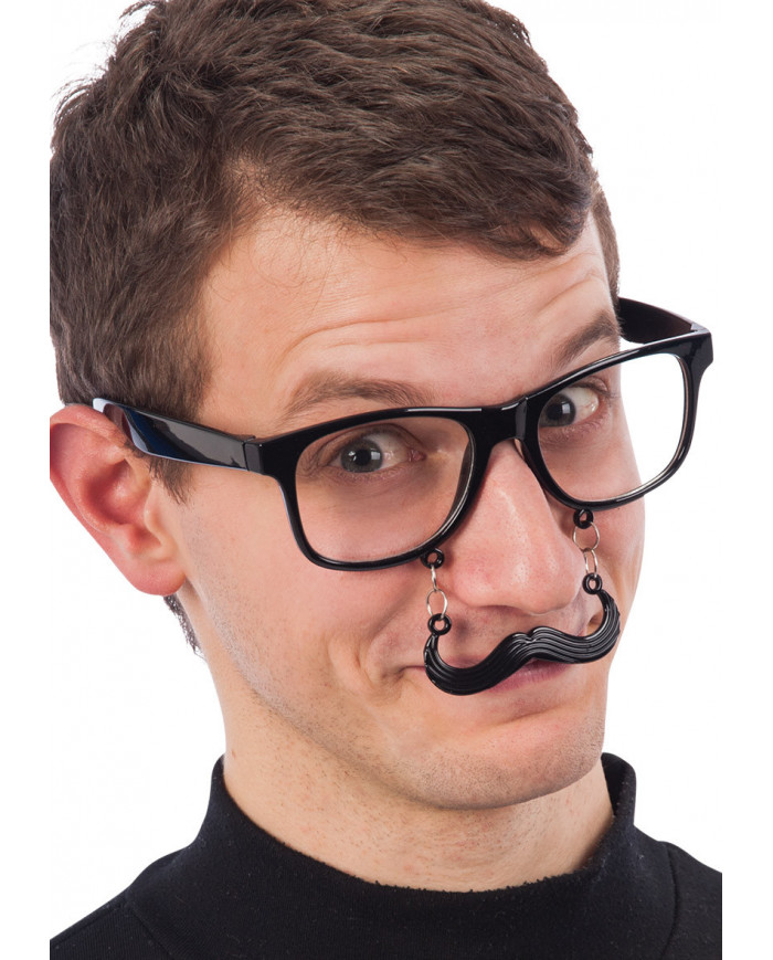 Black Glasses With Moustaches On Card