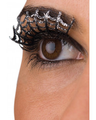 Black Lashes With Glitter Spiderwebs In Blister