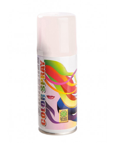 Bomboletta di lacca colorata spray per capelli, colore bianco