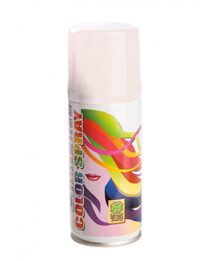 Bomboletta di lacca colorata spray per capelli, colore bianco