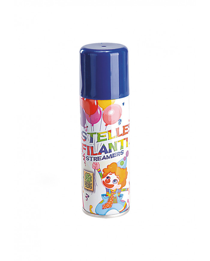 Stella filante spray, colore blu, bomboletta da ml. 83 ca.