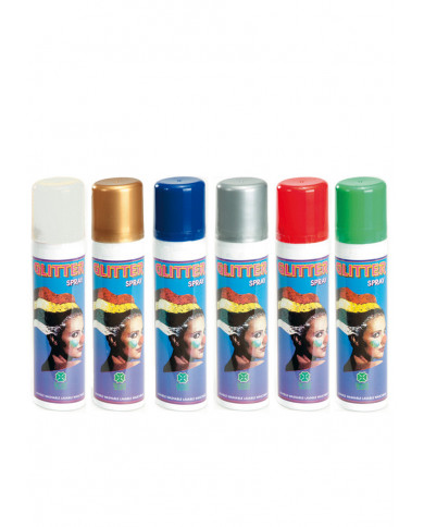 Purpurina spray para el pelo de unos 100 ml de colores surtidos con