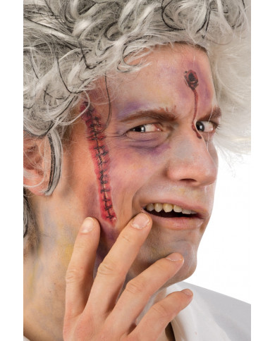 Temporary tattoos in the shape of bloody scars, an ideal horror