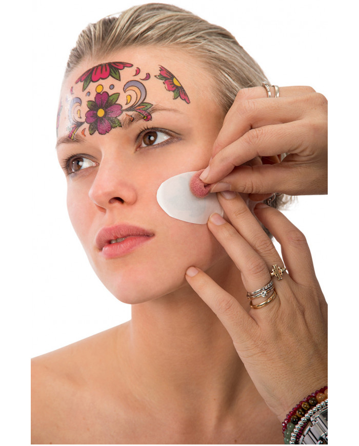 Temporary tattoos to turn your face into a Mexican skull, a