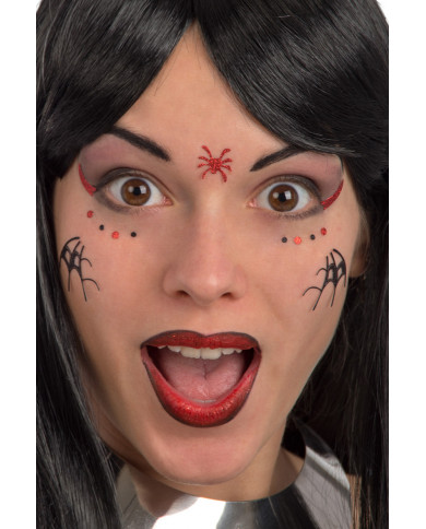 Stickers adesivi a tema Halloween per decorare il viso. Adatti