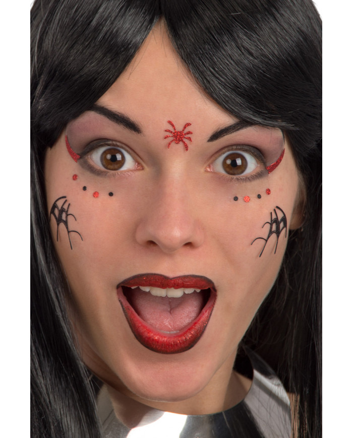 Stickers adesivi a tema Halloween per decorare il viso. Adatti