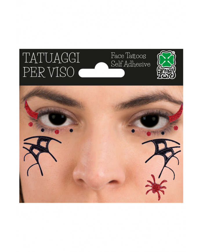 Stickers adesivi a tema Halloween per decorare il viso. Adatti