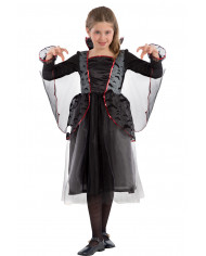 Witch costume for children composed of stretchy dress with