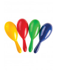 Maracas in plastica lunga circa 18 cm. Ideale come gadget per