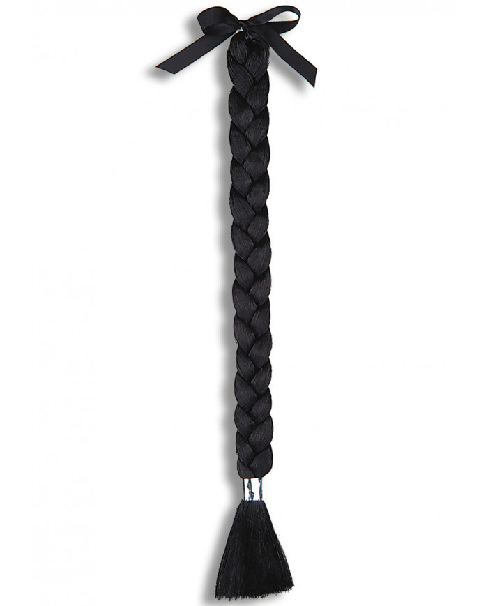Trenza negra de unos 50 cm de largo en bolsa
