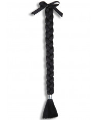 Trenza negra de unos 50 cm de largo en bolsa
