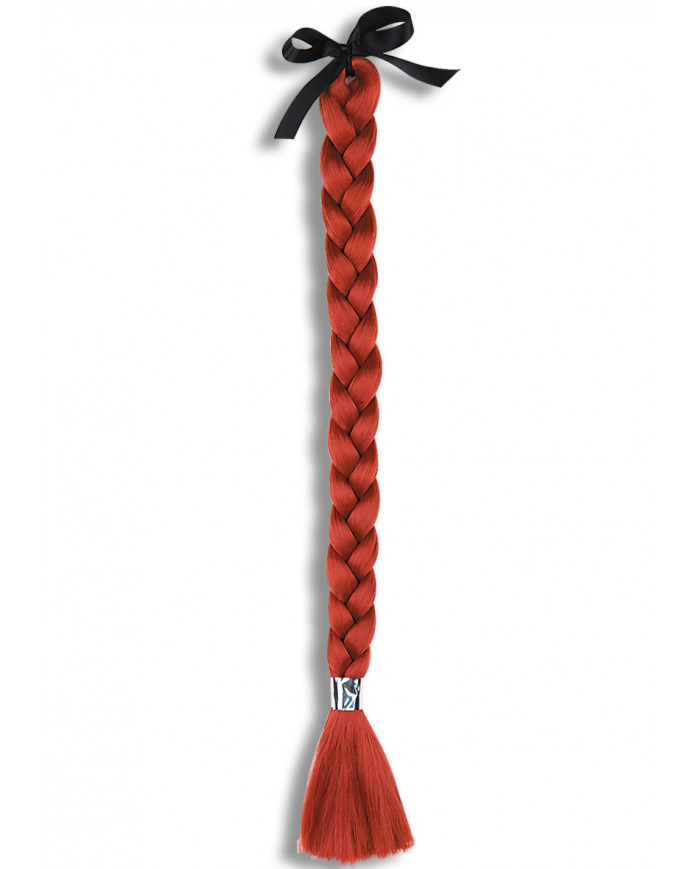 Trenza color cobre de unos 50 cm de largo en bolsa