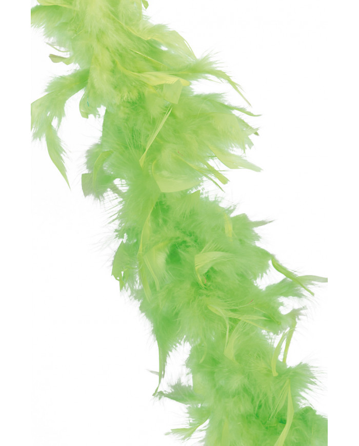 Green fluo feather boa for a whiff of joy and color that will