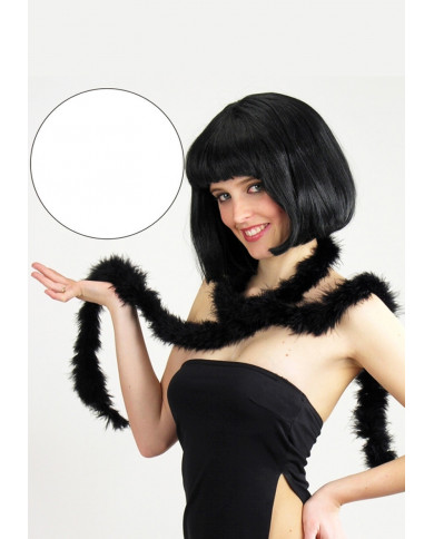 Boa di piume di marabout bianco, lungo cm. 180 ca, pesa gr.15