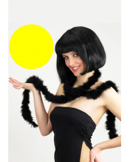 Boa di piume di marabout giallo, lungo cm. 180 ca, pesa gr.15