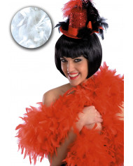 Boa di piume extra lusso bianco, lungo cm. 180 ca, pesa gr.80