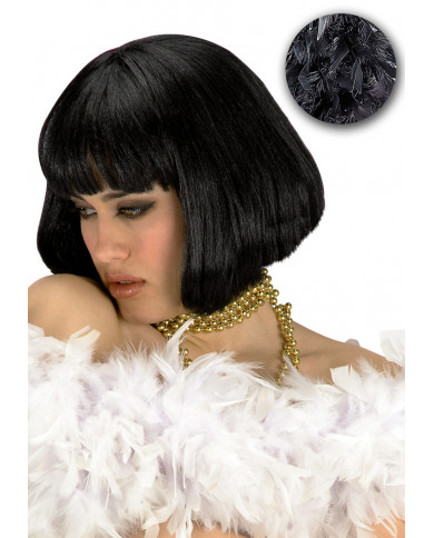 Boa in piume di colore nero. Lungo 180 cm, pesa 40 g. Perfetto