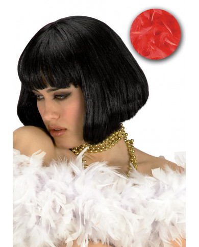 Boa in piume di colore rosso. Lungo 180 cm, pesa 40 g. Perfetto