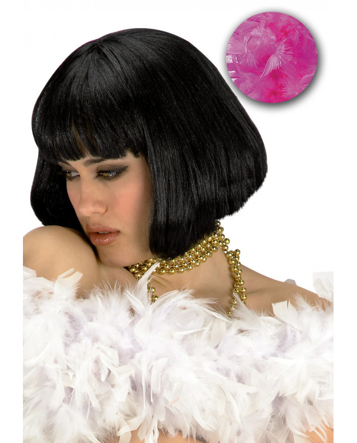 Boa in piume di colore fucsia. Lungo 180 cm, pesa 40 g.