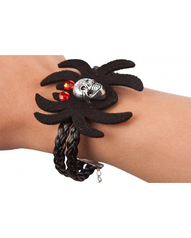 Bracelet With Spider And Skull On Header