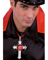 Metal Cross Necklace On Card In Pb