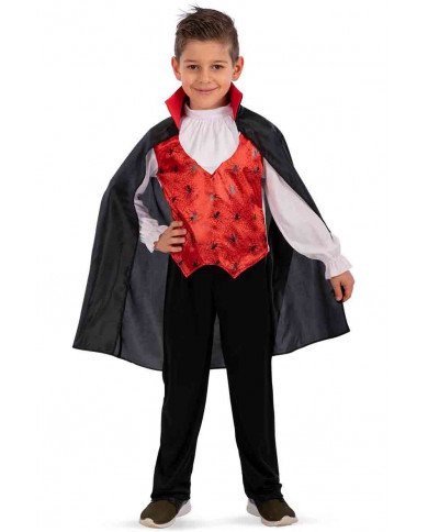 Costume da Dracula per bambino. Composto da casacca rossa