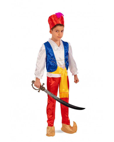 Costume da Aladino, per bambino. Composto da camicia bianca con