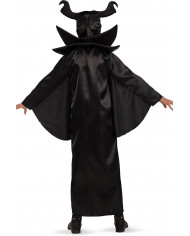 Maleficent costume for kid composed of satin dress and