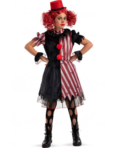 Costume da clown horror per bambina. Composto da abito con
