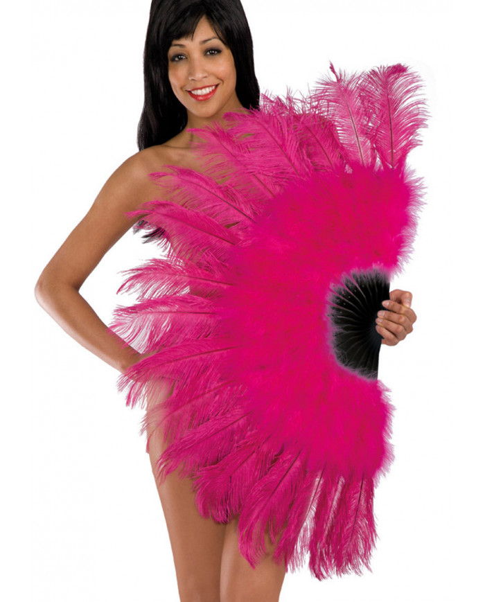 Luxury Fuchsia Feather Fan Cm. 90