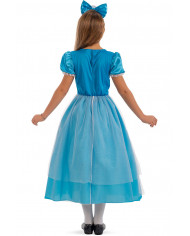 Alice costume for kid with stretchy dress, tulle and headband.