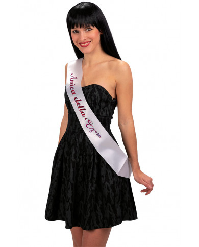 White band with AMICA DELLA SPOSA writing, perfect for all the