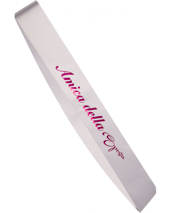 White band with AMICA DELLA SPOSA writing, perfect for all the
