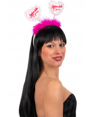 Headband with two antennas with two hearts on top with the