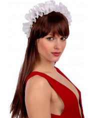 Headband with white flowers, which forms an elegant crown