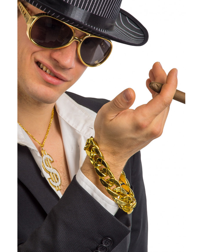 Chain bracelet in golden plastic, whether you are a sheik or a