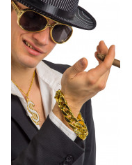 Chain bracelet in golden plastic, whether you are a sheik or a