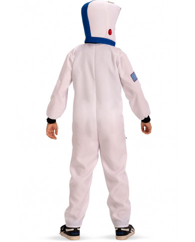 Astronaut costume for kid composed of fabric jumpsuit with
